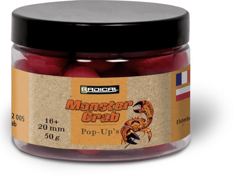 Radical Monster Crab Pop Ups 16-20 Mm 50 G 3 Radical Monster Crab Pop Ups 16-20 Mm 50 G