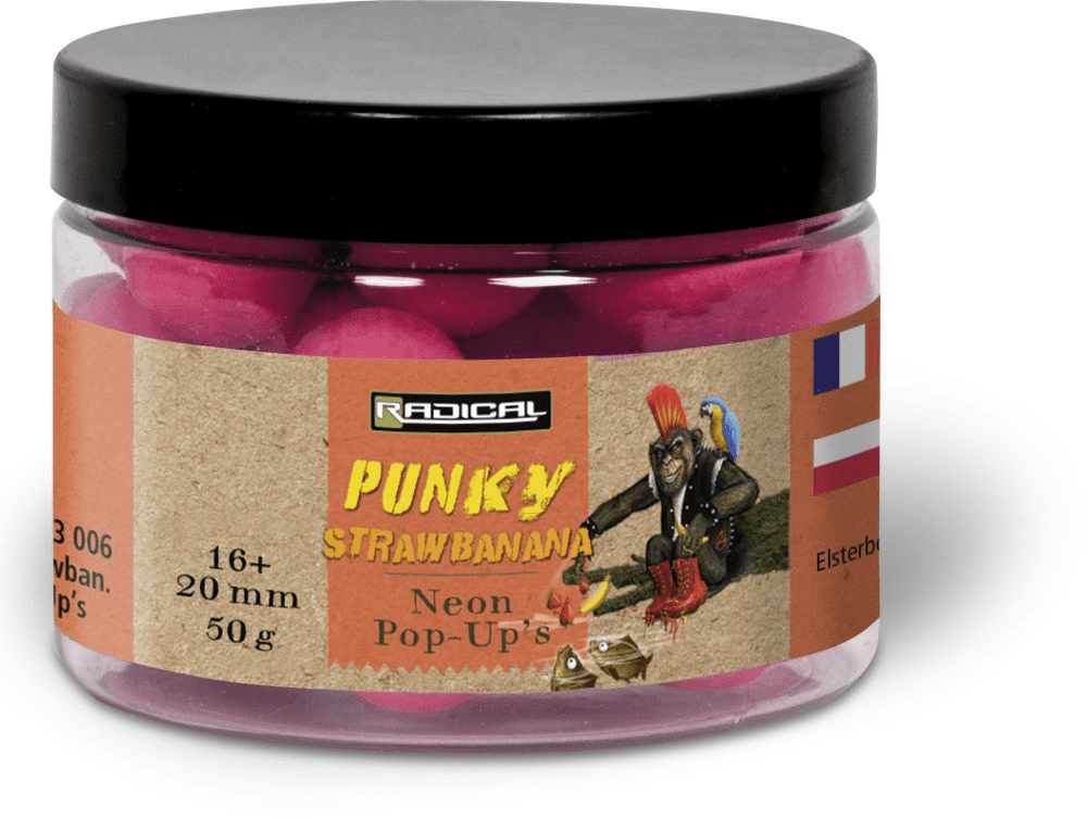 Radical Punky Strawbanana Neon Pop Ups 16-20 Mm 50 G 3 Radical Punky Strawbanana Neon Pop Ups 16-20 Mm 50 G