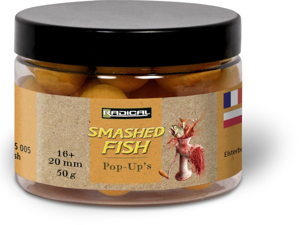 Radical Smashed Fish Pop Ups 16-20 Mm 50 G 3 Radical Smashed Fish Pop Ups 16-20 Mm 50 G