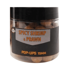 Dynamite Baits Hi Attract Spicy Shrimp & Prawn Pop-Ups 15mm 80g