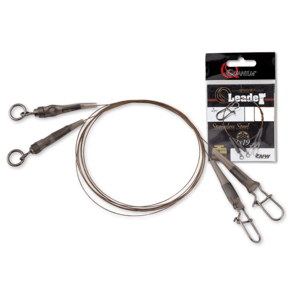 Quantum Q-Leader Edelstahl 8 Kg 60 Cm Camo Steel 2 Stück 3 Quantum Q-Leader Edelstahl 8 Kg 60 Cm Camo Steel 2 Stück