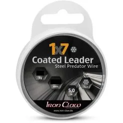 Iron Claw Coated Leader 1X7 0,39 Mm 12 Kg 5 Meter Schwarz