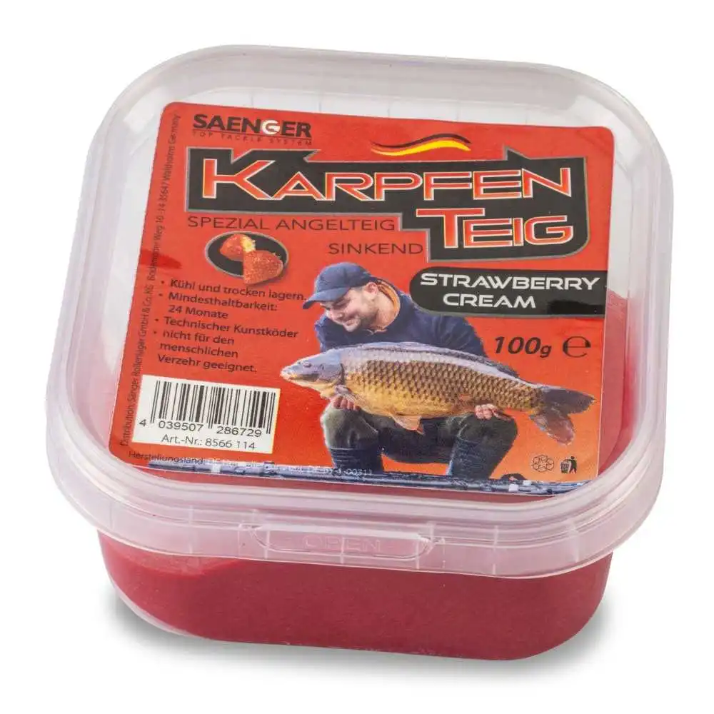 Sänger Karpfenteig Strawberry Cream 100 G 3 Sänger Karpfenteig Strawberry Cream 100 G