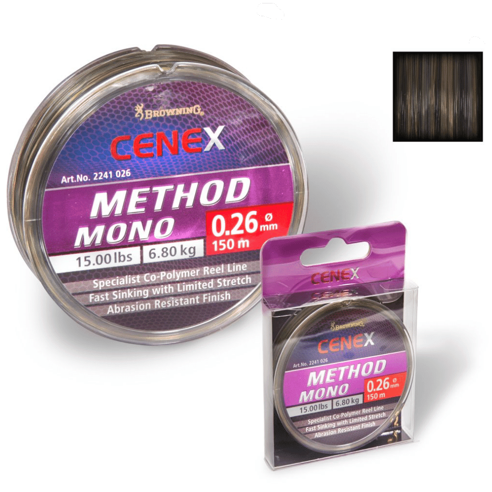 Browning Cenex Method Mono 0,26 Mm 6,80 Kg 150 Meter 3 Browning Cenex Method Mono 0,26 Mm 6,80 Kg 150 Meter