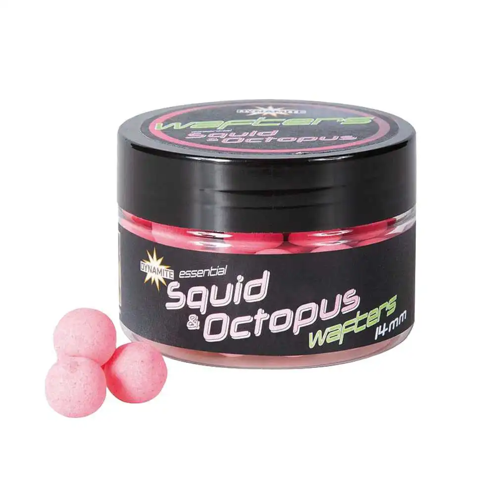 Dynamite Baits Fluro Wafters Squid & Octopus Pink 14mm 50g 3 Dynamite Baits Fluro Wafters Squid & Octopus Pink 14mm 50g