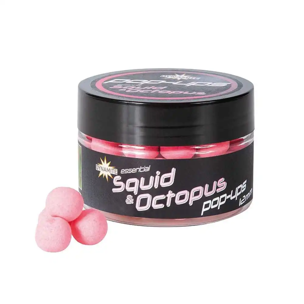 Dynamite Baits Fluro Pop-Ups Squid & Octopus Pink 12mm 48g 3 Dynamite Baits Fluro Pop-Ups Squid & Octopus Pink 12mm 48g