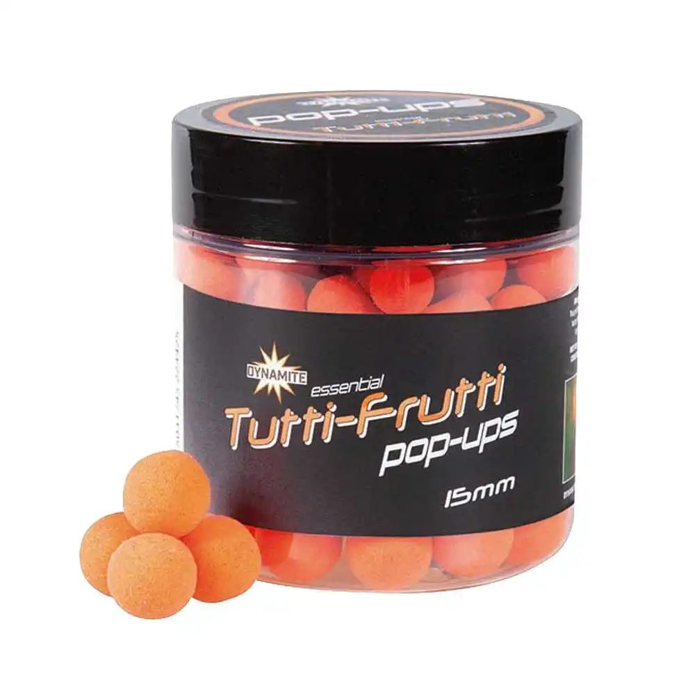 Dynamite Baits Fluro Pop-Ups Tutti-Frutti Orange 15mm 78g 3 Dynamite Baits Fluro Pop-Ups Tutti-Frutti Orange 15mm 78g