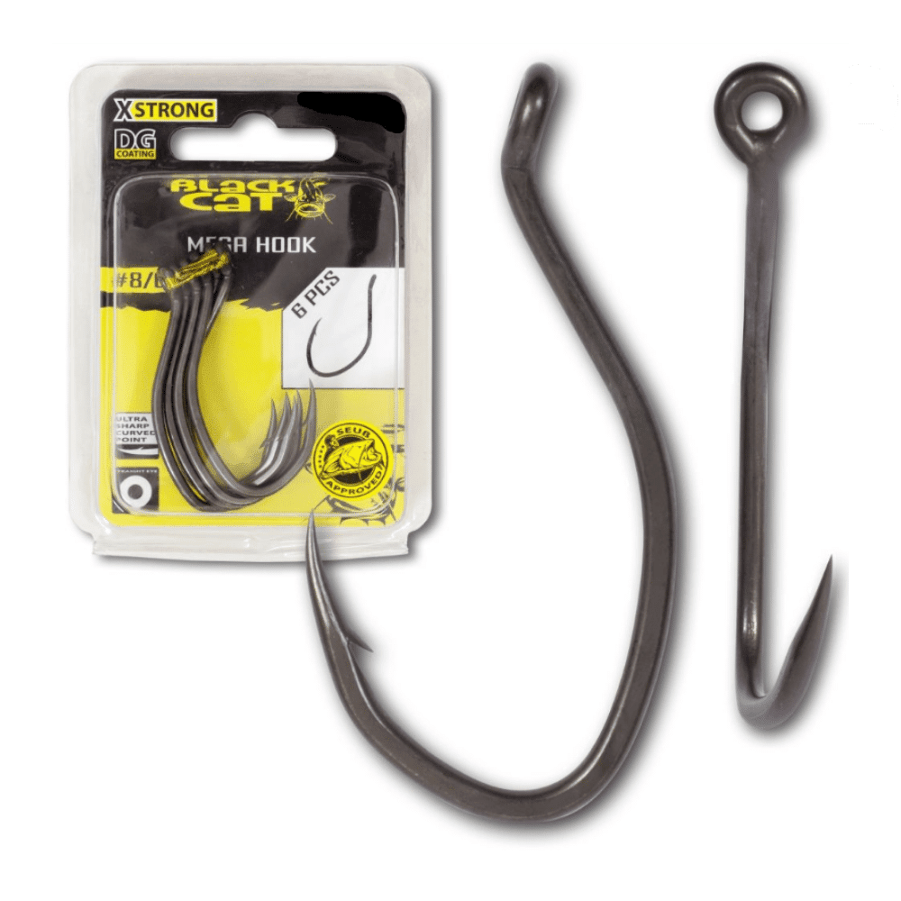 Black Cat Mega Haken DG Größe 10/0 6 Stück 3 Black Cat Mega Haken DG Größe 10/0 6 Stück