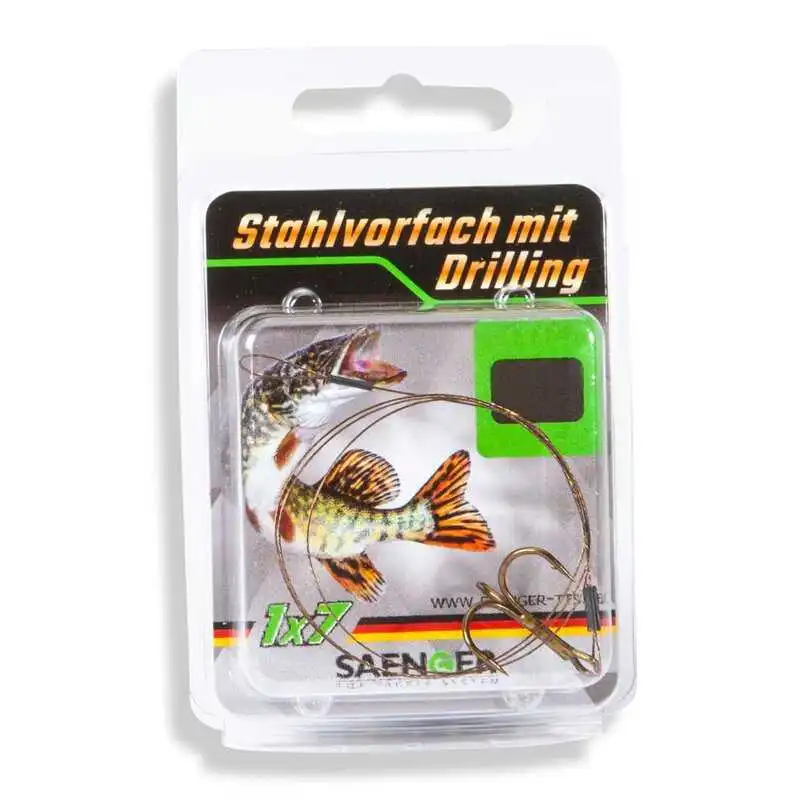 Sänger 1 X 7 Stahlvorfach Mit Drilling Größe 1 15 Kg 60 Cm 4 Sänger 1 X 7 Stahlvorfach Mit Drilling Größe 1 15 Kg 60 Cm – Bild 2